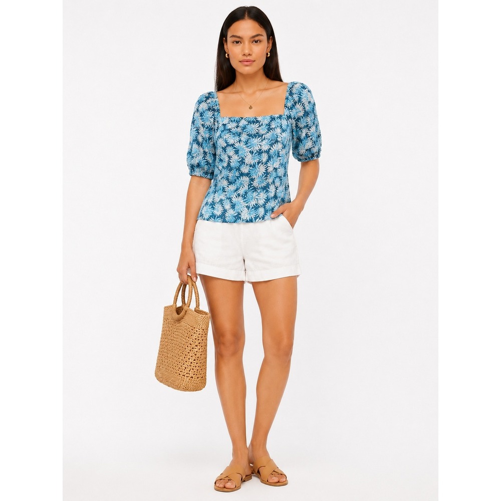 Women's Top by Michael Kors Nassau Teal Floral Size XL New With Tags